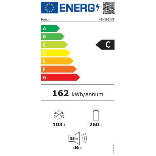 ΨΥΓ/ΚΤΗΣ ΕΛΕΥΘ BOSCH KGN392XCF BLACK GRAPHITE C 200x60 (FNF)